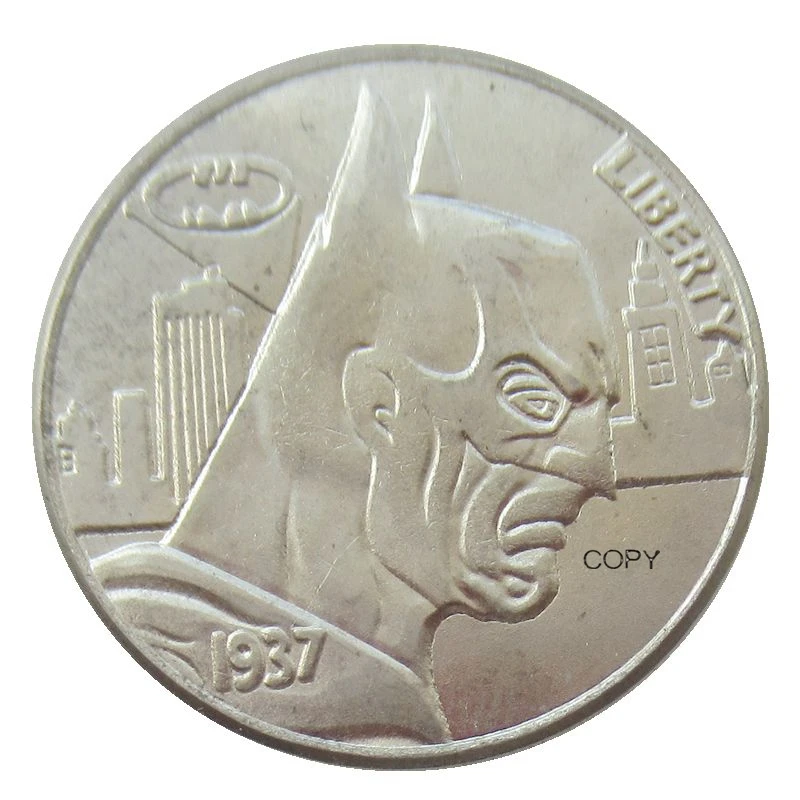

BU(16) Hobo 1937-D 3-Legged Buffalo Nickel Rare Creative Funny Reproduction Coin