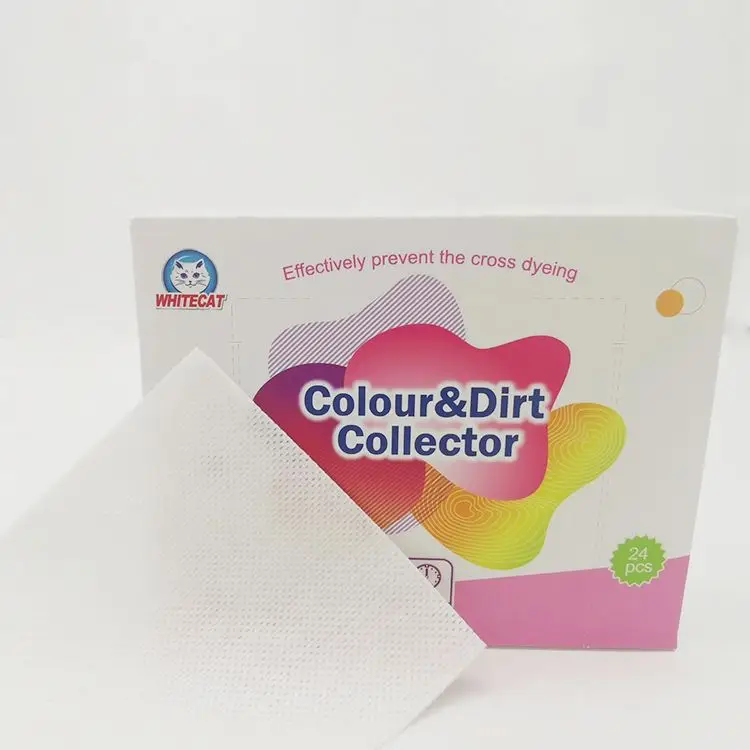 

Prevent color run laundry colour grabber sheets with factory price, White