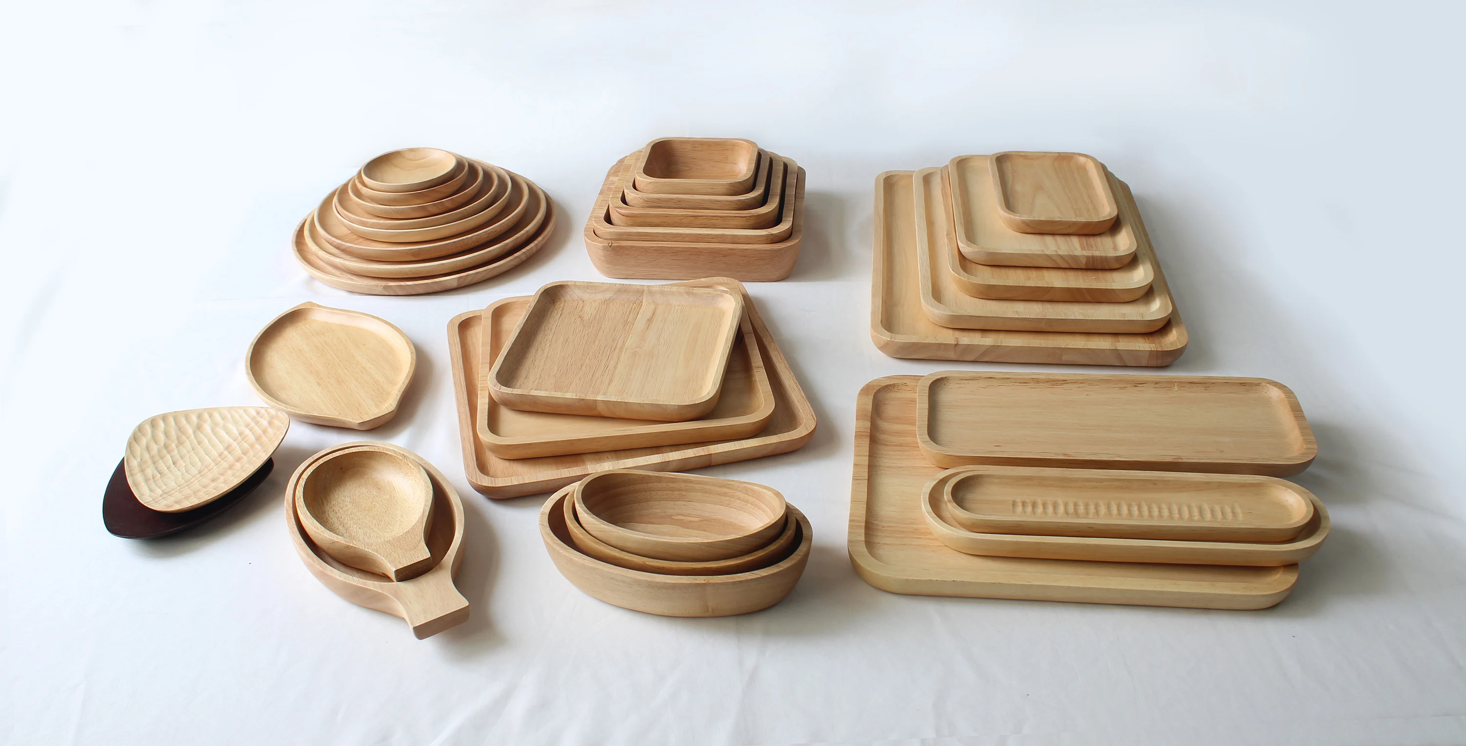 wooden plate 2020 new dinner serving tray wood plate factory