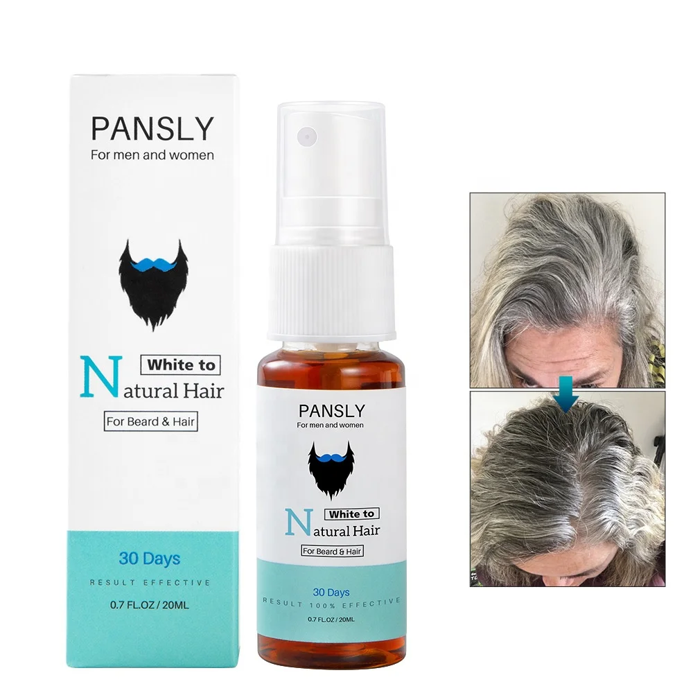

PANSLY white hair Turn Gray Black Hair treatment Spray 30 Days black hair Care Oil Conditioners