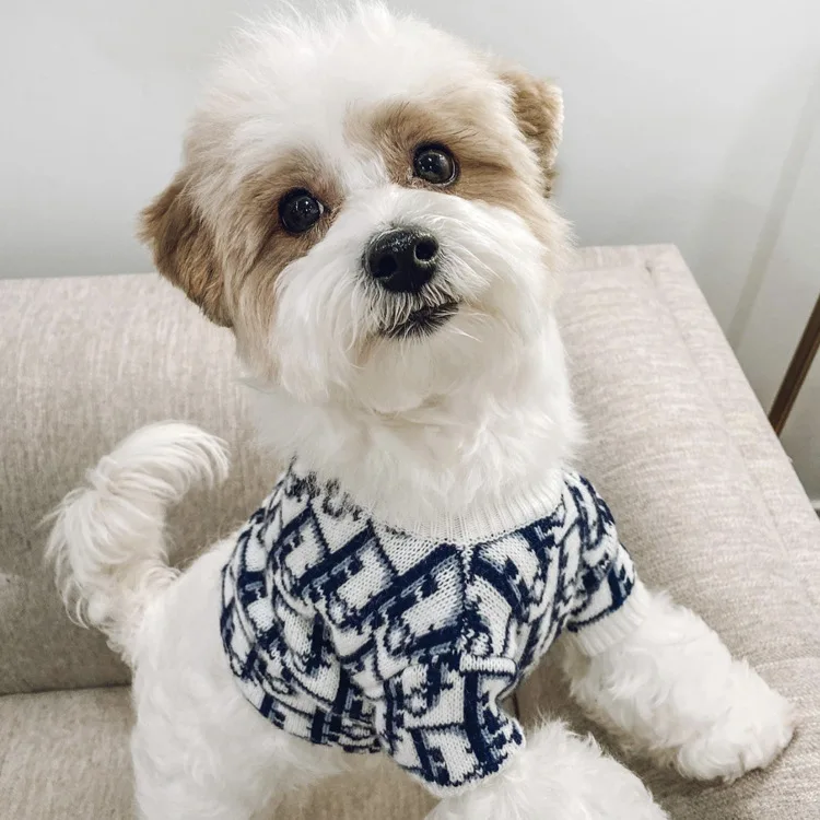 

Autumn and winter pet clothes luxury and high quality classic pet sweater