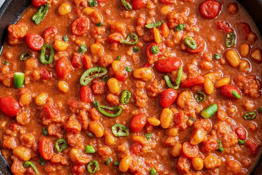 Chili simmering without lid