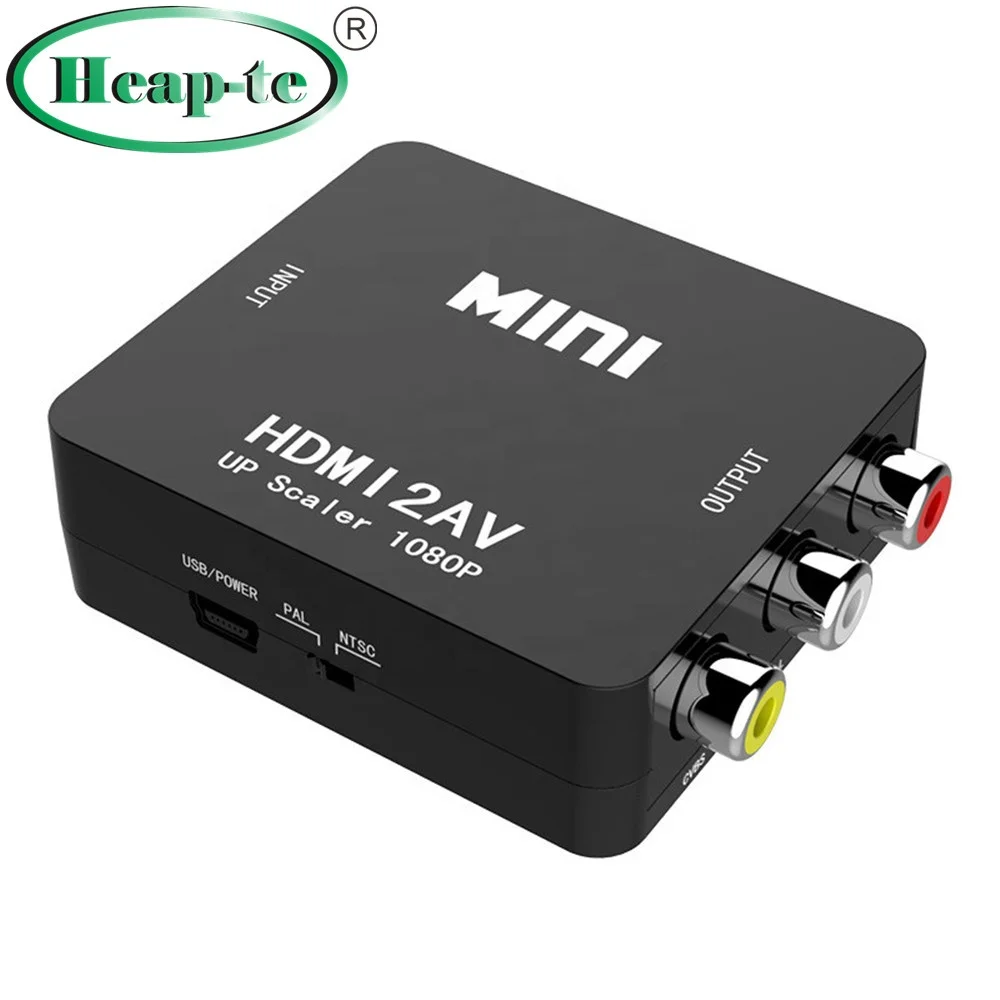 

Mini HDMI to AV Converter Support HD 1080P Black