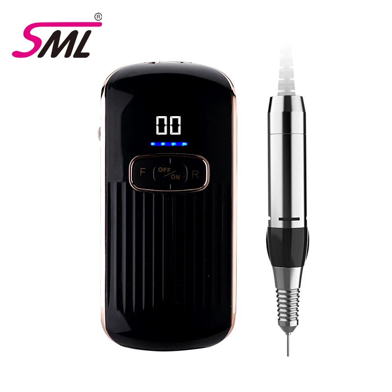 

China supplier strong cordless portable nail drill with 6 pcs bits, Pink