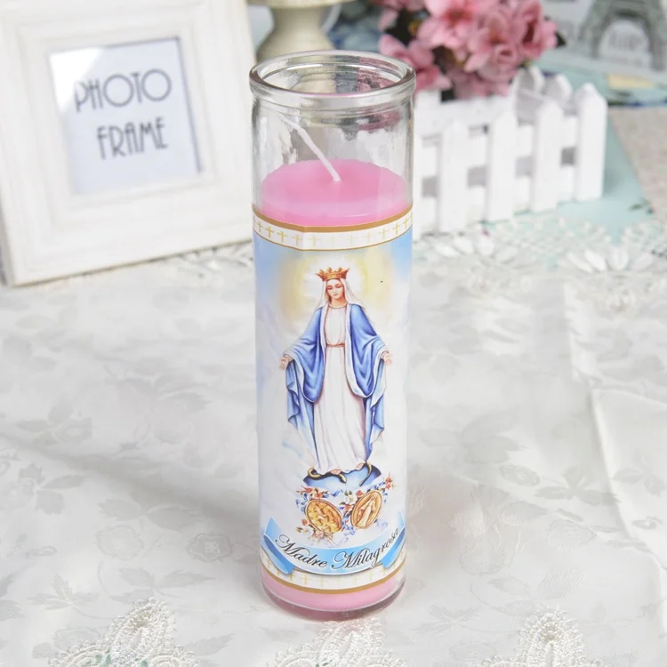 Christian Religious Candle,7 Day Candle,Religious Candle Glass Jars