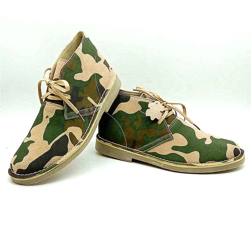 

New Casual Summer Men's Fashion Camouflage Desert Boots Classic Handmade Stock Shoes Woman Wholesale, Mixed colors