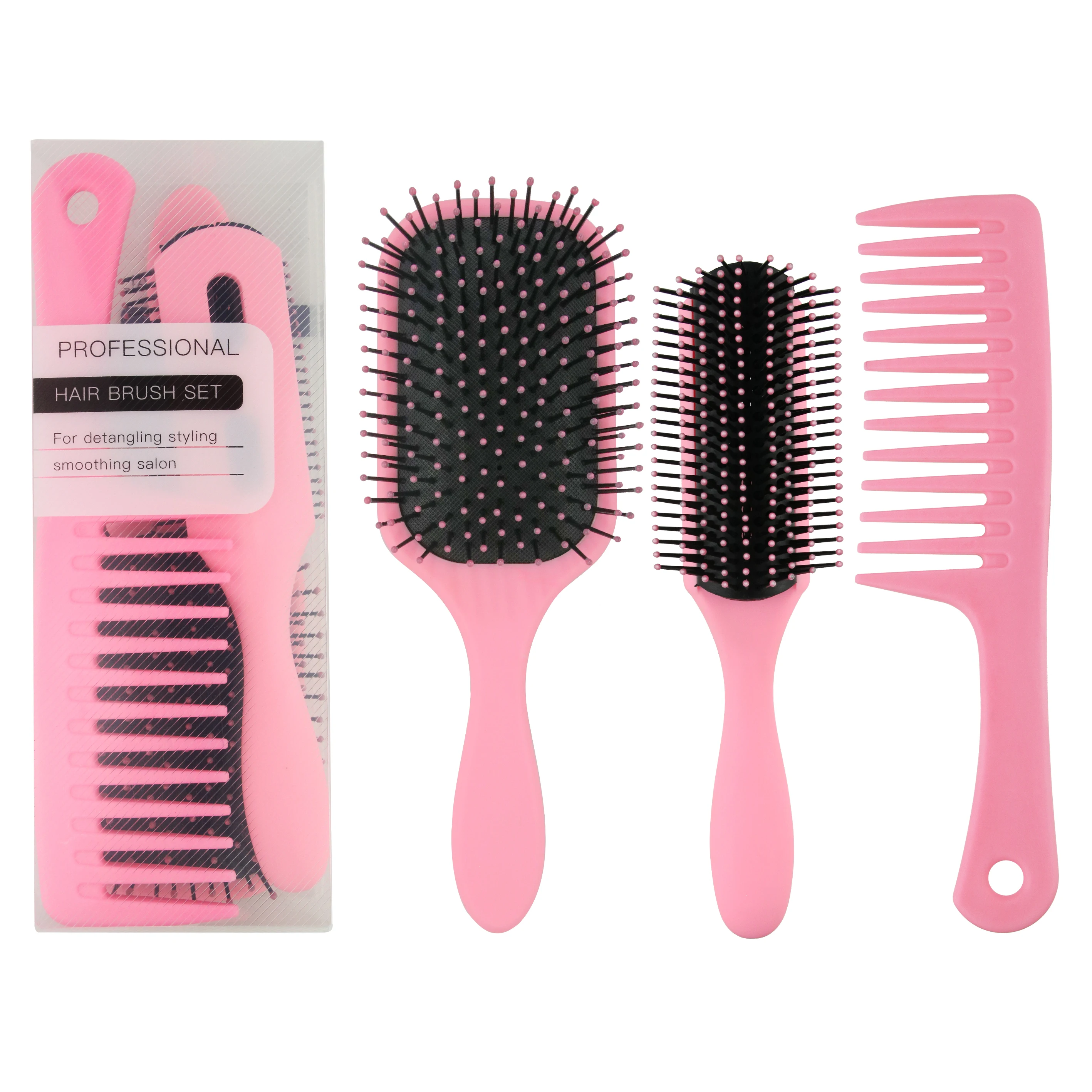 

Amazon Hair Comb Set for Wavy Curly Coily Hair Wide Tooth Comb Paddle Hair Brush Detangling Brush Set, Customized color