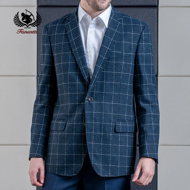 

Ready to Ship Warm Suit Jacket High Quality Men Coat Slim Fitted Blazer for Men Casual Men's Suits, Navy blue suit