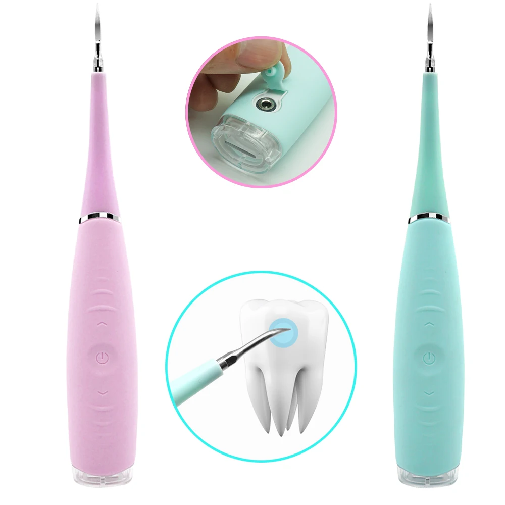 

Portable Electric Ultrasonic Dental Scaler Tooth Calculus Tool Sonic Remover Stains Tartar Plaque Whitening Oral Cleaner