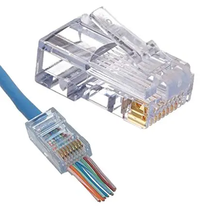 

100 Pack 8P8C RJ45 Connectors Cat6 Pass Through Connectors Ethernet RJ45 Cat6 Conector RJ45 Connector Price