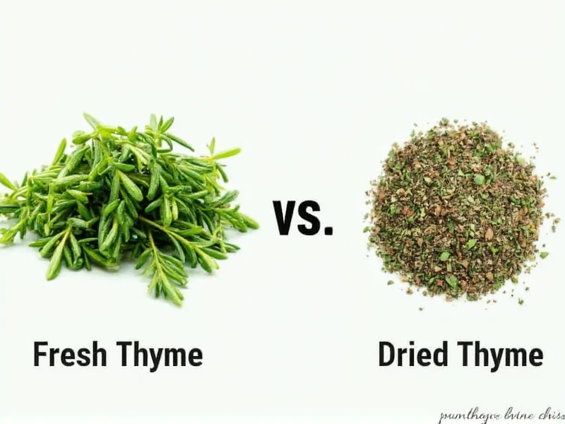 Fresh to Dried Thyme Conversion: 3:1 Ratio Explained