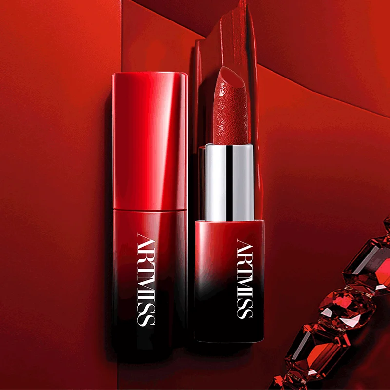 

Wholesale high quality Matte lipstick LongLasting lipstick Custom your own private label Cosmetics 4 colors Matte Lipstick
