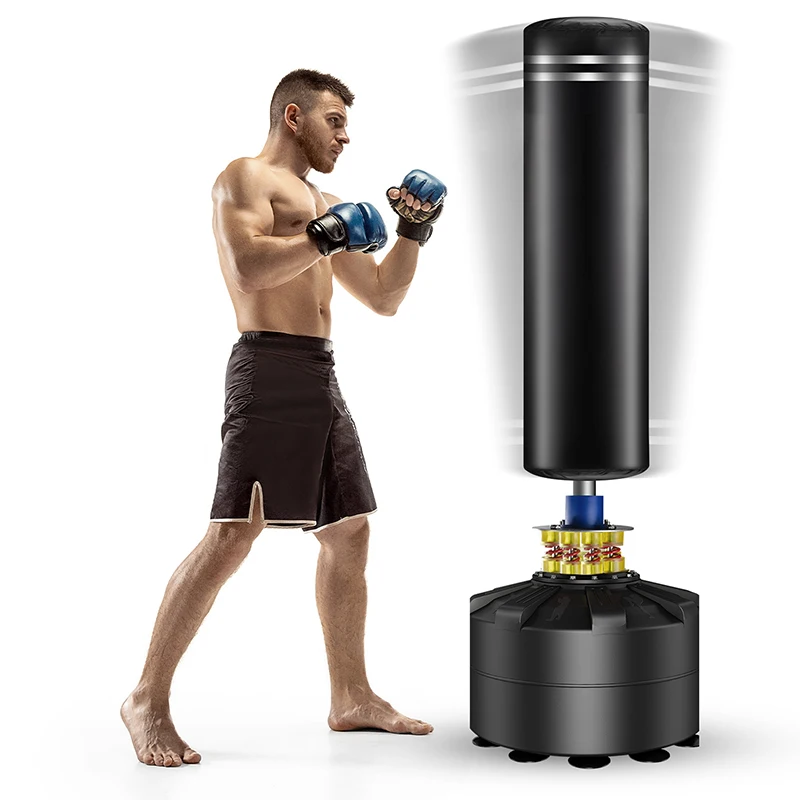 

Sacos De Boxeo free standing thai punching boxing bag, Black color