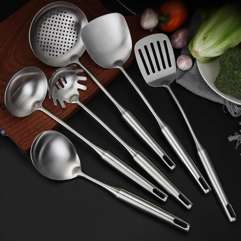 

6 Pieces Stainless Steel Kitchen Cookware Tools Set Cooking Utensils Kitchen Accessories custom logo