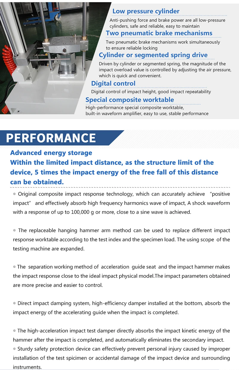Pneumatic Free Fall Shock Machine