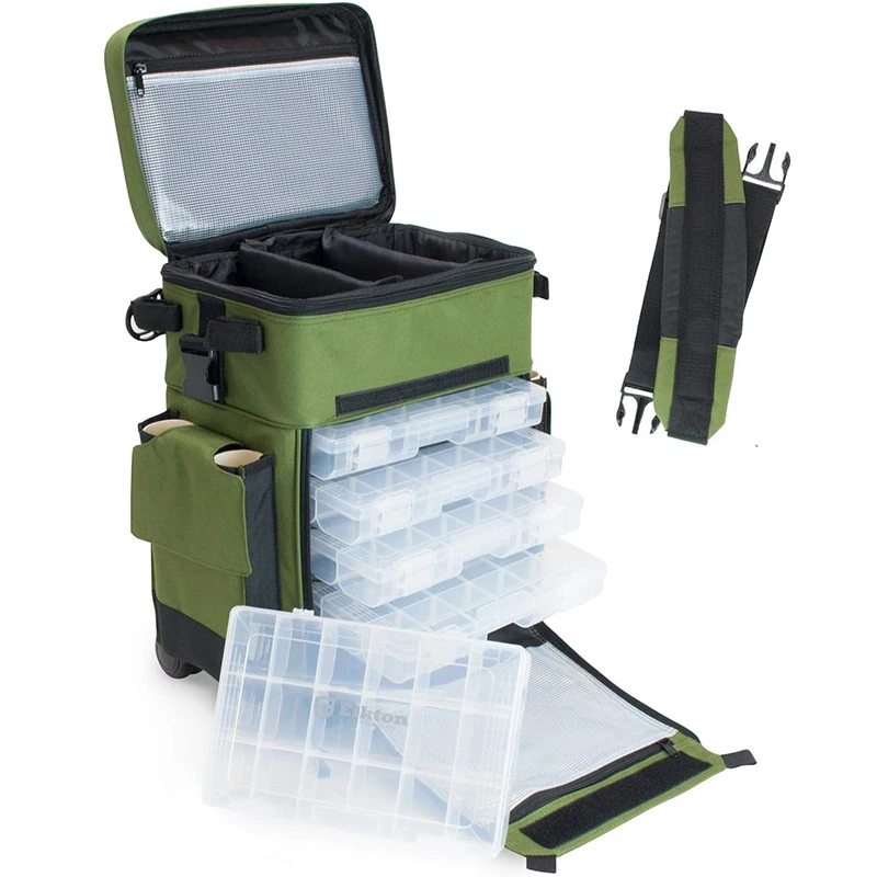 

Manufacture Insulated Fishing Reel Travel Bag Waterproof Fishing Bags Backpack, Green