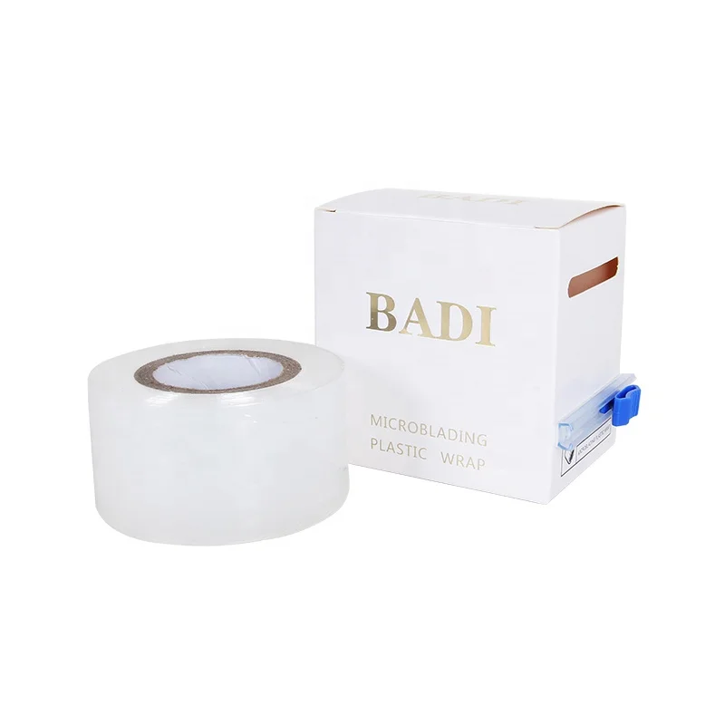 

New Wholesale Private Label 400M Clear Eyebrow Tattoo Plastic Wrap Microblading Plastic Wrapping Film Permanent Makeup Supplies