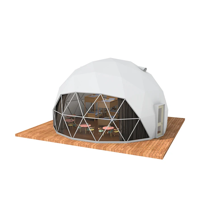 
High quality geodesic dome aluminum luxury outdoor family camping tent for sale 