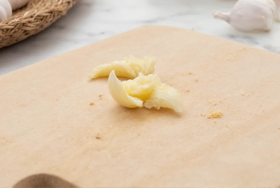 Measuring spoons with minced garlic showing teaspoon and tablespoon equivalents