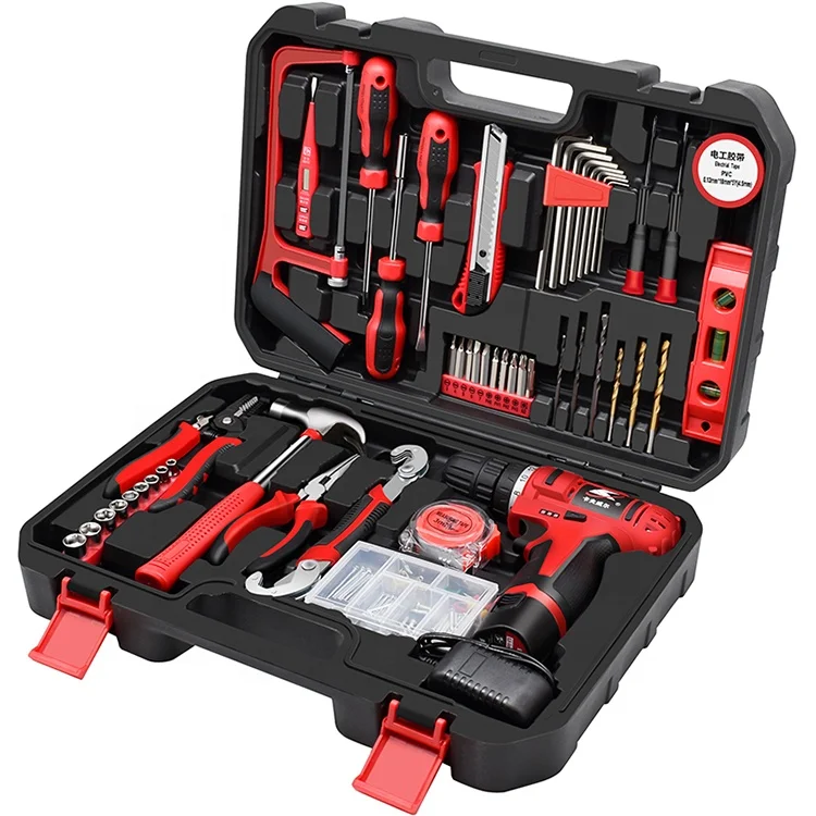 
Kafuwell Hot selling Multi Function 109pcs Lithium Electric Drill Tools Set power tools set combo 