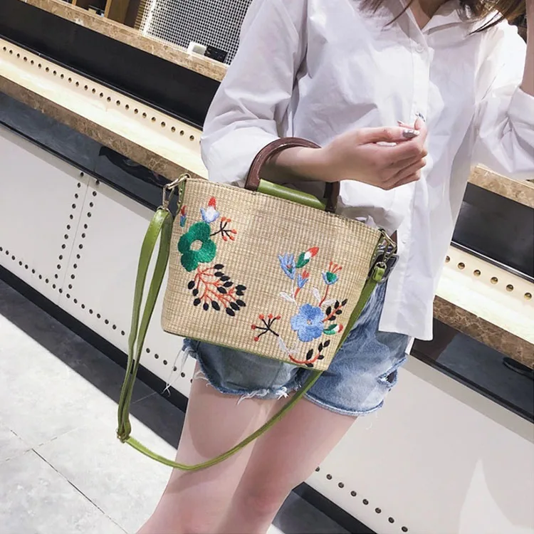 

8990 Guangzhou factory lady fancy hand bag straw woman tote bag women handbag tote handbags for women, Various color available