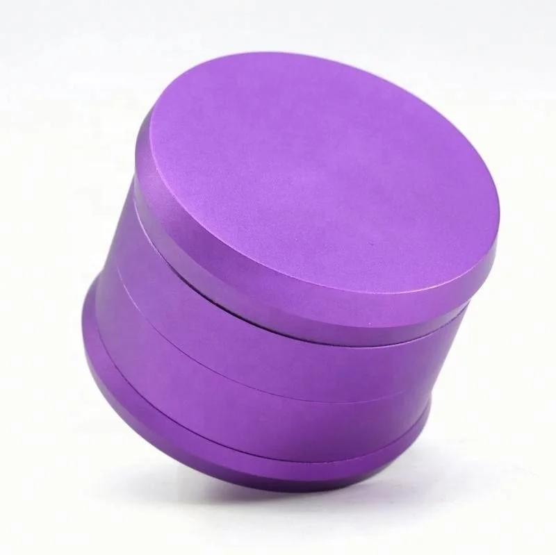 

Dry Herb Grinder Diameter  Aluminum Alloy Matt Color Purple Fan-shaped Tooth Tobacco Grinder, Picture