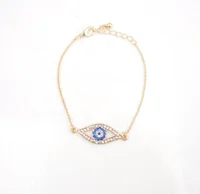 

Wholesale charm gold rhinestone fashion blue evil eye tennis bracelets