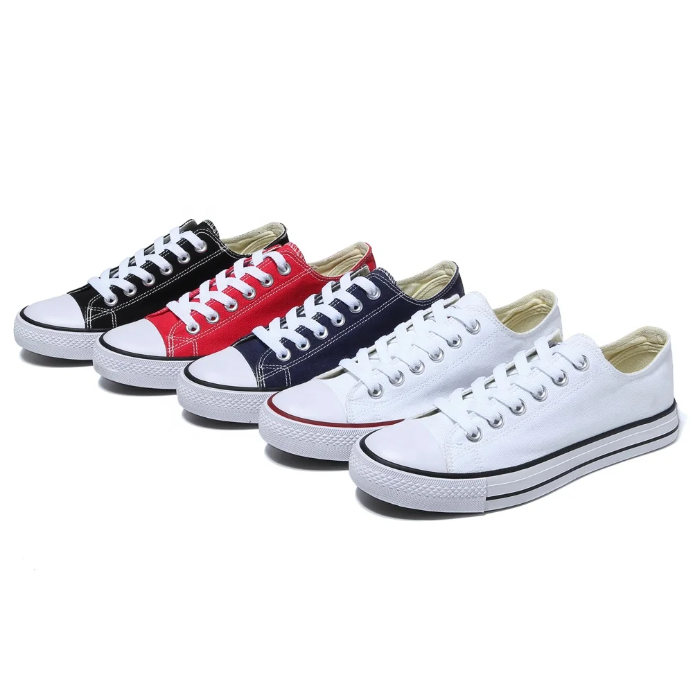 

Rn Run Ahead Classic White Blank Lace Up Printed Male Ladies Flat Casual Customized Vulcanized Canvas Shoes, Oem color