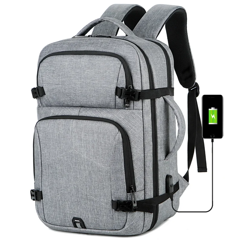 

Anti-theft USB charging men briefcase notebook bags business laptop backpack, Black, light grey, dark grey, blue