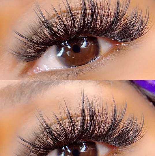 

5 pairs eye lashes color eyelash vendor wholesale eyelashes 3d real mink 25mm color mink eyelash set, Multicolors