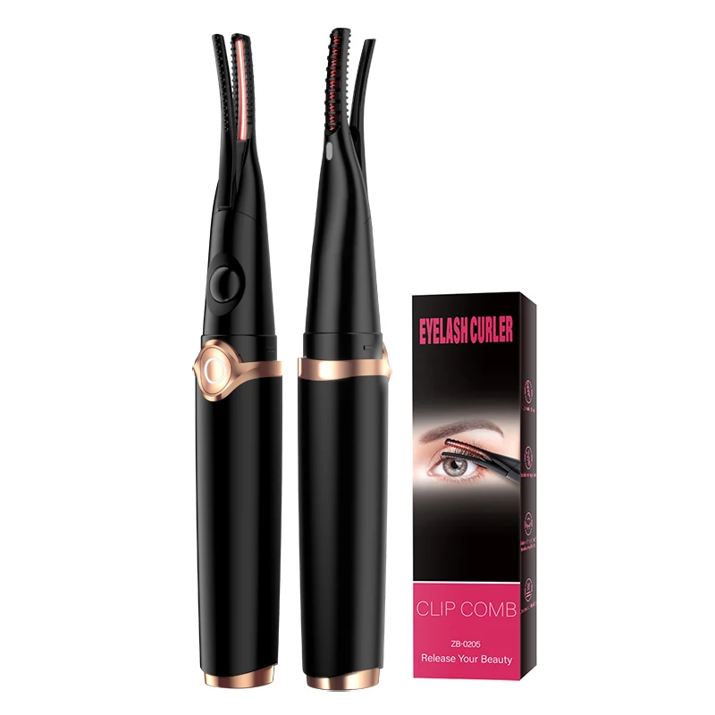 Portable 2-in-1 USB Rechargeable Electric Eyelash Curler with Heated Clip Clip-Type Lash Lift