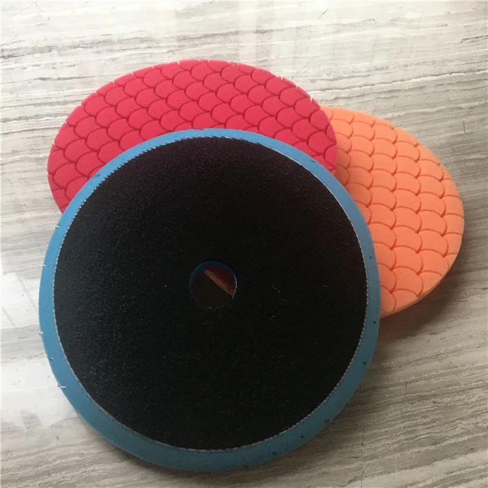 

6 Inch Foam Sponge foam pads for face With Pattern, Black blue orange maroon green gray yellow