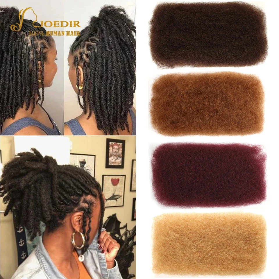 

Joedir Brazilian Remy Hair Afro Kinky Curly Bulk Human For Braiding dreadlocks Crochet Braid hair 10-22" Human Hair Extensions