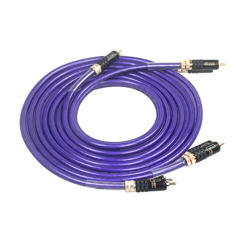 

Hifi Van Den Hul MC Silver DIY 2RCA Plug Custom Interconnect Audio Cable