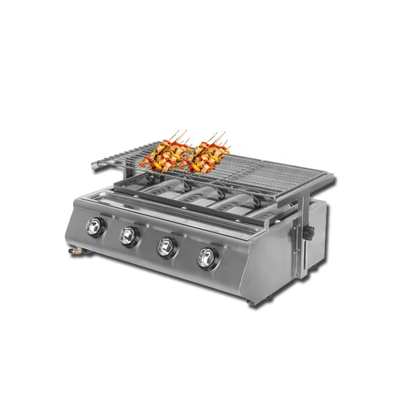 

Stainless Steel infrared gas grill 4 burner bbq gas grills portable, Yellow