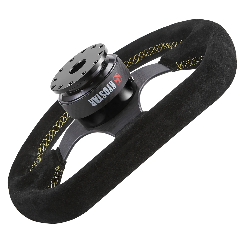 Kyostar Custom Universal Racing Dry Real Carbon Fiber Car Steering Wheels Quick Release Control