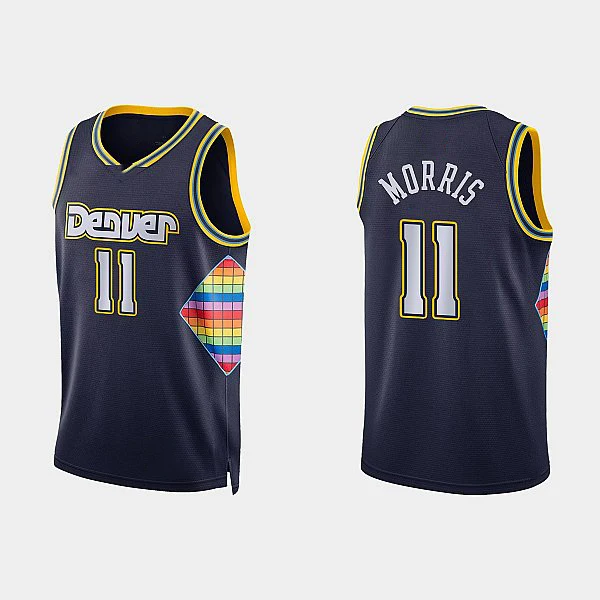 

Wholesale Men's Denver City Nugget Shirts Basketball Jersey #11 Morris 75th Anniversary Sports Uniform #27 Murray #15 Jokic Vest