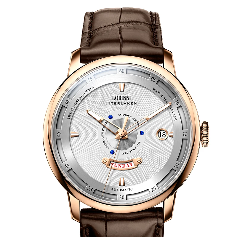 

New arrival LOBINNI 18071 minimalist luxury watch men relojes hombre casuales stainless steel watch men automatic watch
