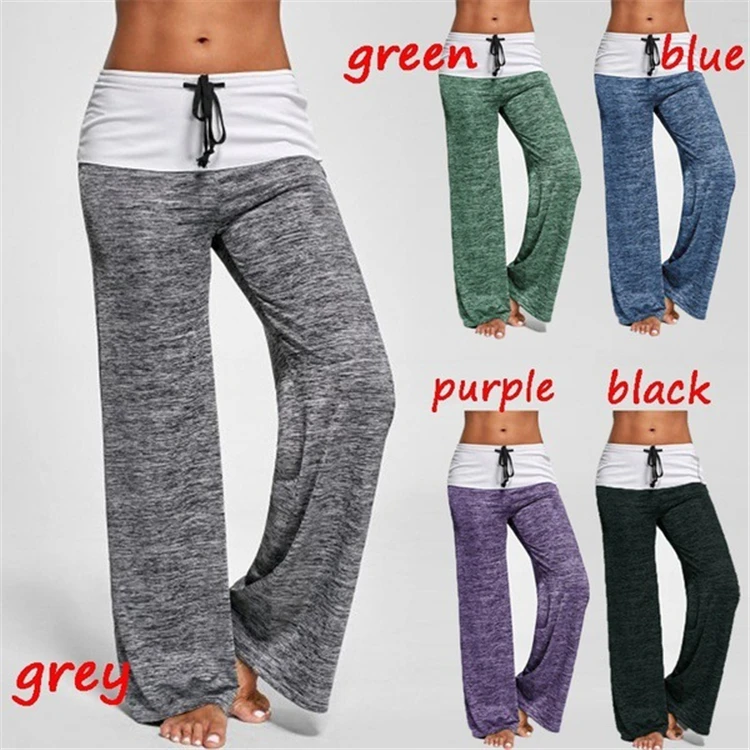 

Lady Pants Relaxing High Waist Women Pure Color Loose Female Pants For Fitness Body workout pants, Customized colors