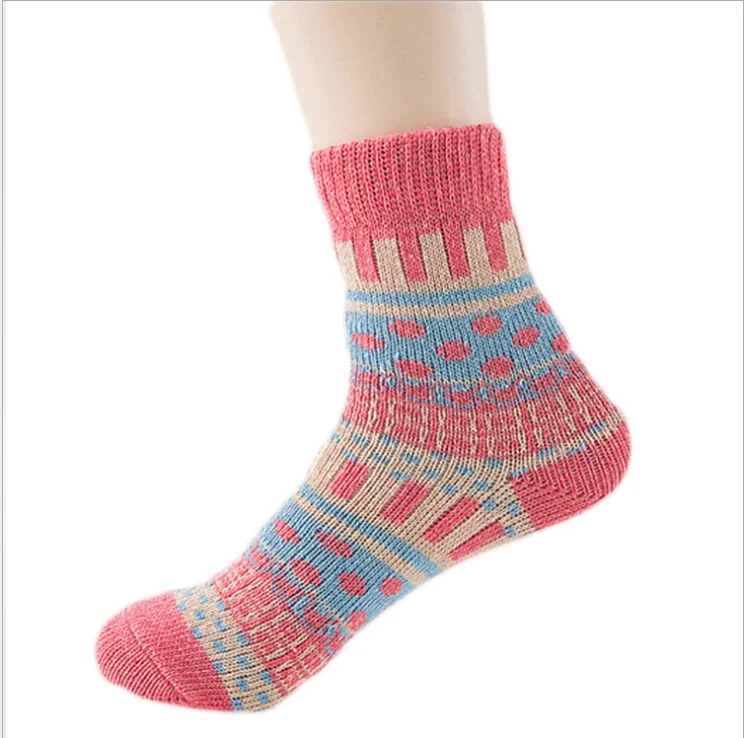 

VK602-Autumn and winter high-grade thick warm rabbit wool socks literary cashmere women socks