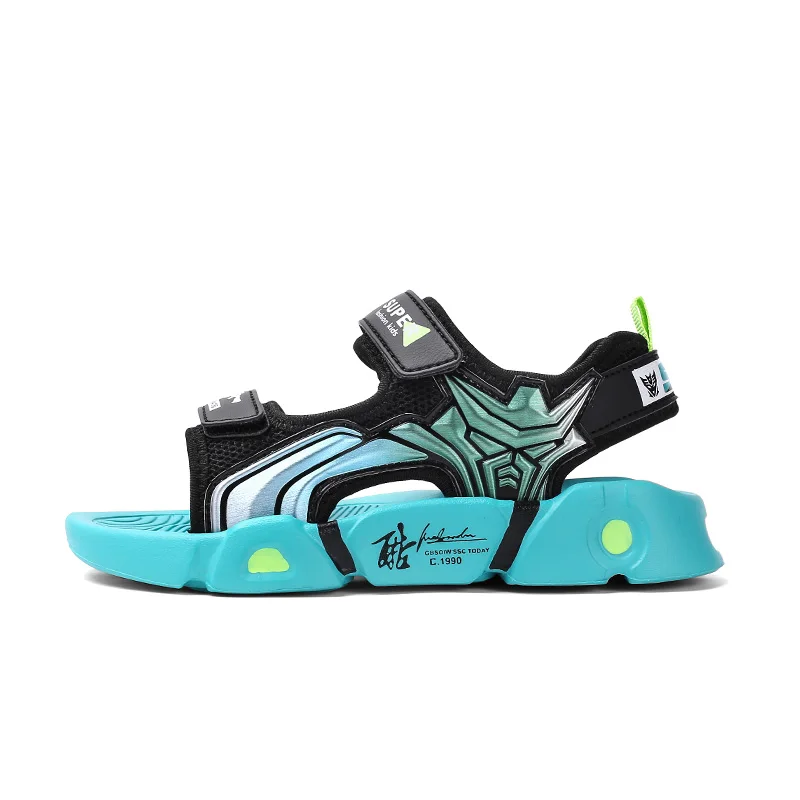 

Sell well new type boys open toe sandals children flat sandals kids summer boys, Black blue/black yellow/black green