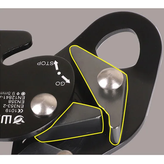 Climbing Descender Selfbraking Stop Climbing Rope Grab Stopper Peak
