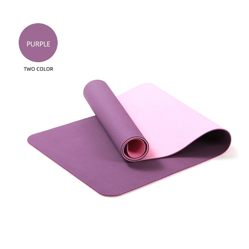 

Factory Price Double Layer TPE Yoga Mat highly cost effective indoor motion fitness folding exercise Fitness yoga mat 6mm