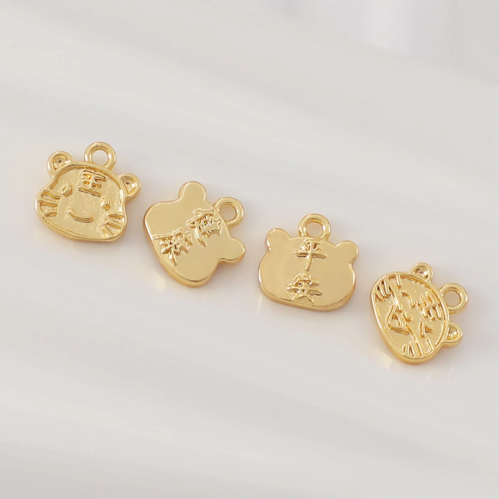 

Pendant for making necklace and bracelet 18k gold plate brass pendant Chinese style animal styling charms