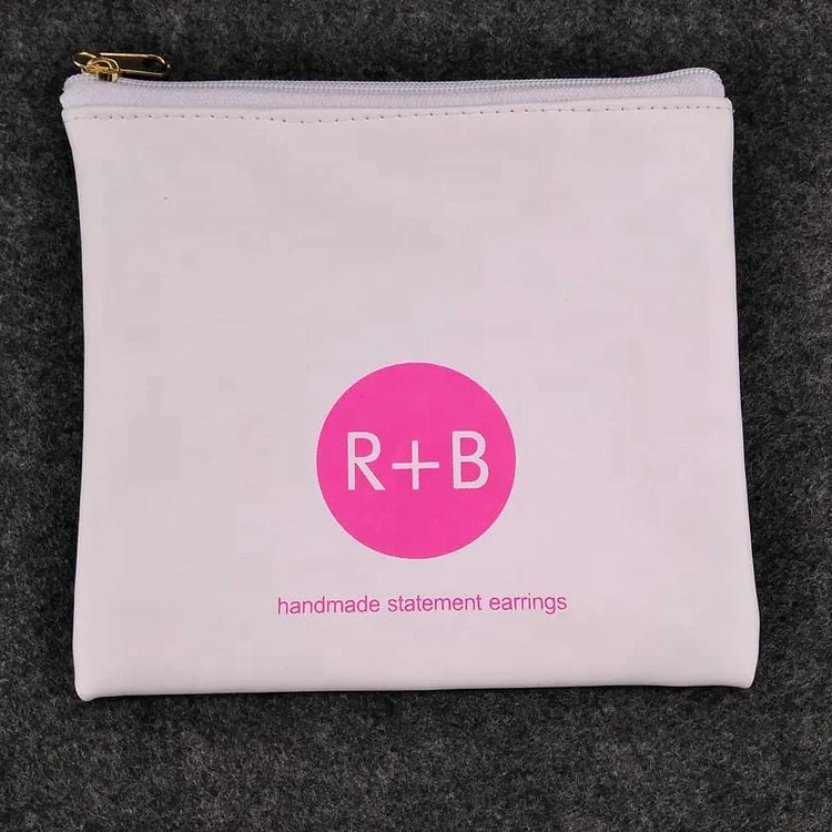 

fashion zipper pouch leather jewelry bag, Customized color