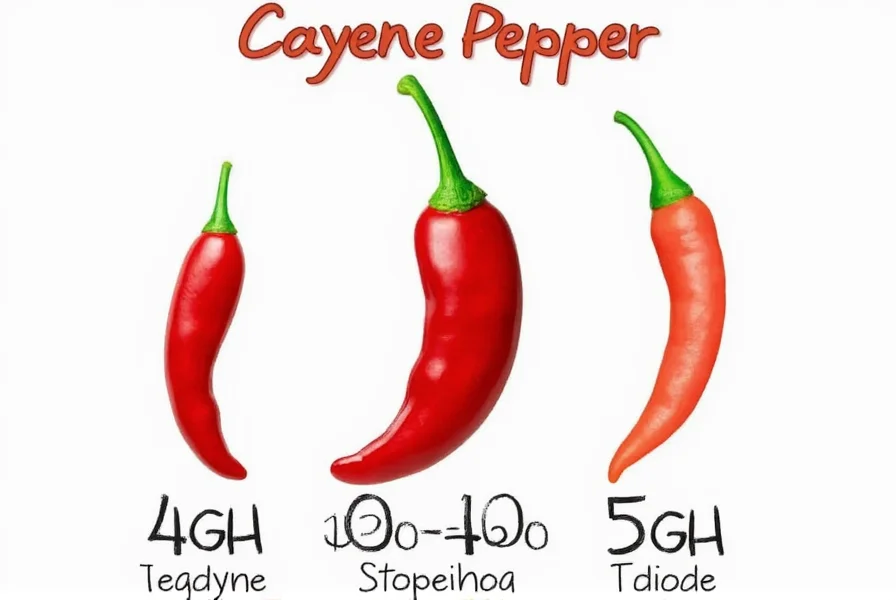 Close-up view of cayenne peppers showing their slender shape and vibrant red color on a wooden cutting board