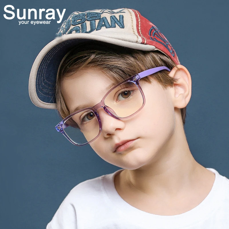 

Sunray 2021 Vintage Fashion Gaming Glass For Child, Cute Colorful Eyeglasses Frames, Kid Blue Blocking Glasses/