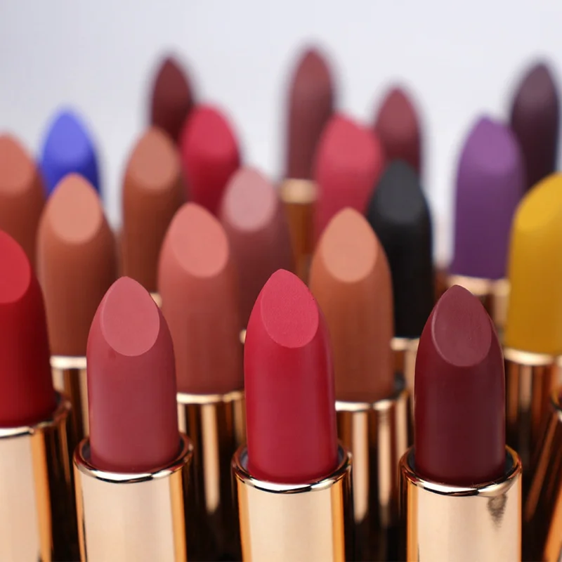 

New Trend Wholesale Luxury 25 Color Custom Lip Stick Private Label Creamy Pink Velvet Lipstick Matte