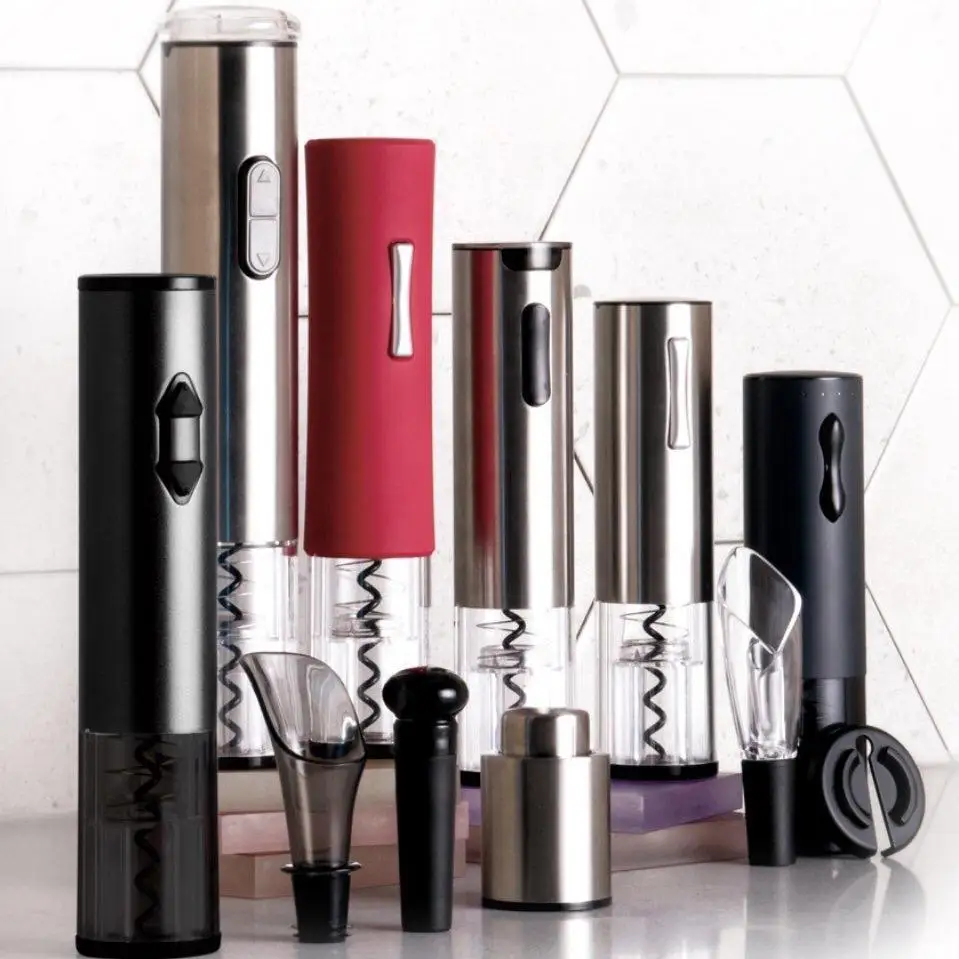 

Electric Gadgets Promotion Gifts Cheap Battery Automatic Electronic Electric Corkscrew Wine Opener, Black