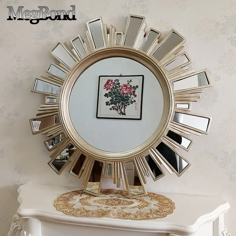 Resin Sun Shape Mirror For Living Room Decorative Buy Sun Shape